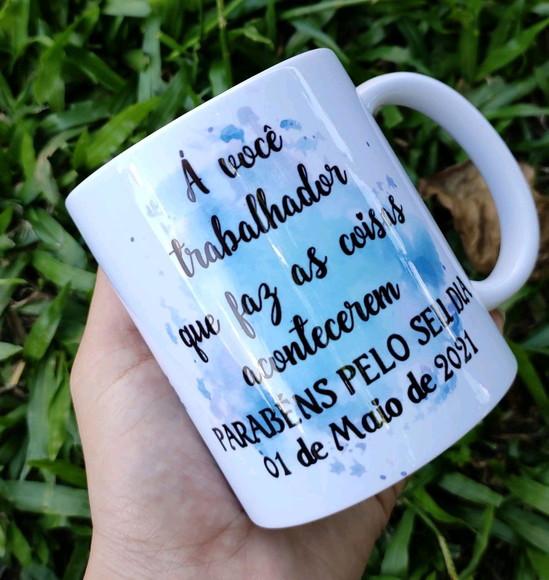 Caneca personalizada dia do trabalhador personalizada