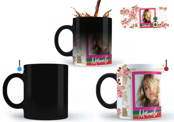Caneca personalizada foto Mágica caneca muda cor