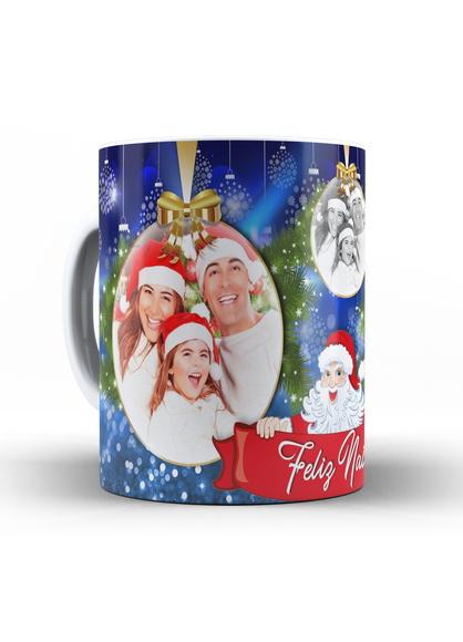 Caneca Personalizada Feliz Natal com Fotos Exclusiva