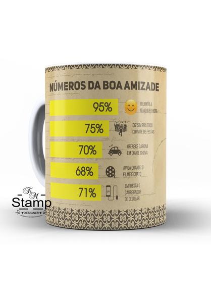 Caneca personalizada números da nossa amizade