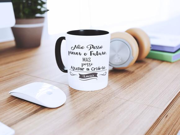Caneca personalizada não posso prever o futuro posso criá-lo