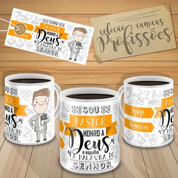 Caneca Personalizada Pastor honro a Deus