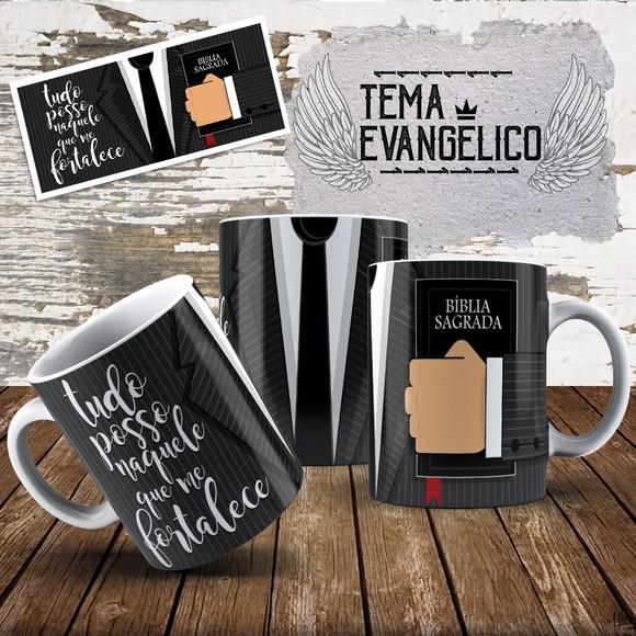 Caneca Personalizada Pastor Tudo posso naquele que me