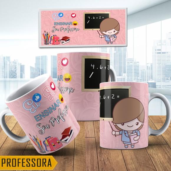 Caneca personalizada professora eu acurto eu amo