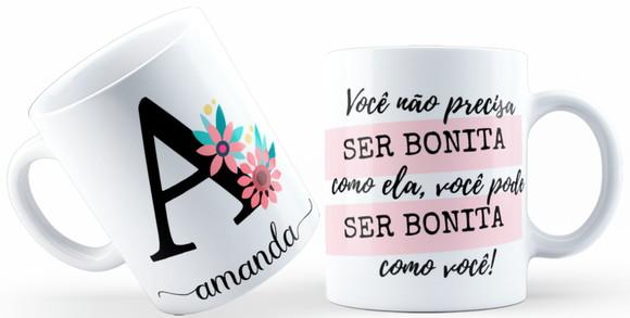 Caneca personalizada você é bonita caneca com seu nome