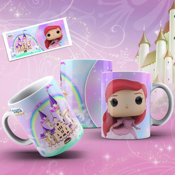 caneca princesa funko presente infantil lembrancinha criança