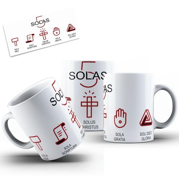 Caneca Reforma Protestante Cinco Solas Reforma Cristã