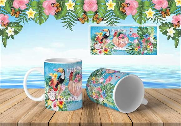 Caneca respira, inspira não para