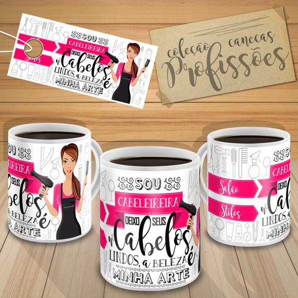 Caneca Sou cabeleireira profissão