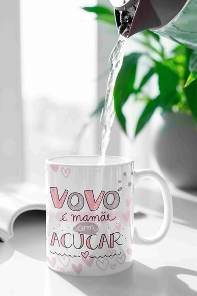 Caneca Vovó é Mãe com Açúcar