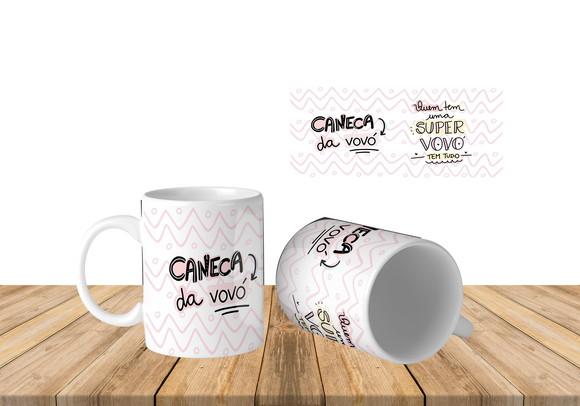 Caneca Vovó presente vó lembrança avó