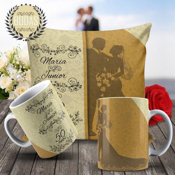 Kit Presente Bodas De Ouro Aniversário Casamento 50 Anos Kit