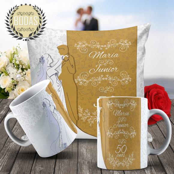 Kit Presente Bodas De Ouro Aniversário Casamento 50 Anos Kit