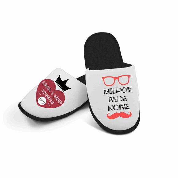 Pantufa Personalizado Melhor Pai da Noiva Noivo Casamento