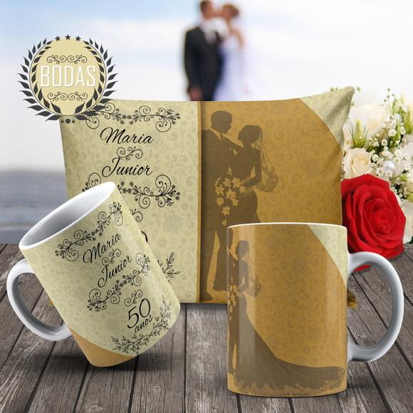 Presente Bodas de Ouro Aniversário Casamento 50 Anos Kit