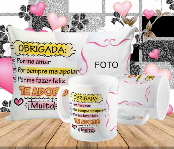 Presente namorados obrigada por me amar com foto