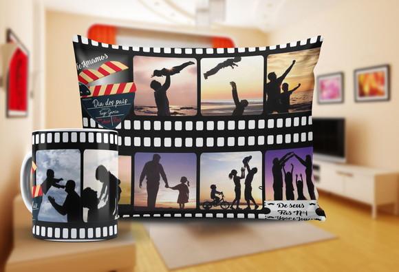 Presente pai personalizado foto filme do papai dia dos pais
