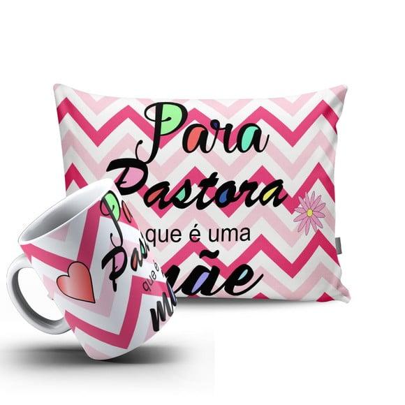 Presente para Pastora Kit Almofada e Caneca Presente Gospel