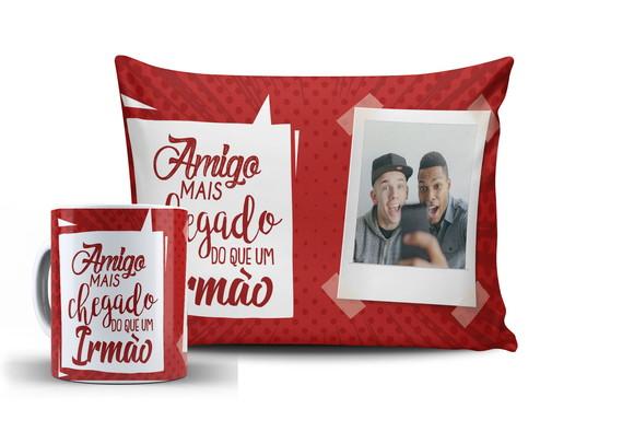 Presente personalizado foto amigos mais chegados que irmão