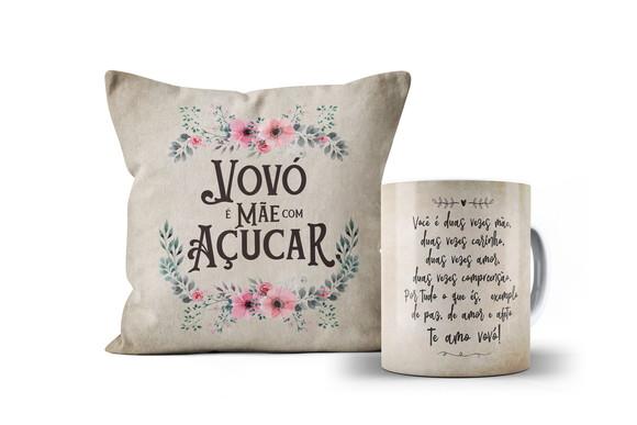 Presente Vovó É Mãe com Açúcar Kit