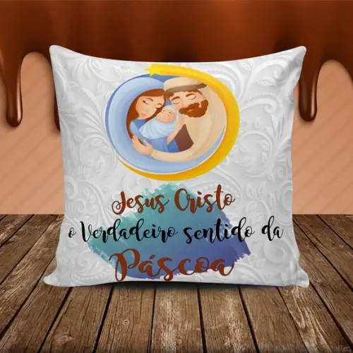 Almofada Jesus Cristo É a Verdadeira Páscoa Fé Jesus