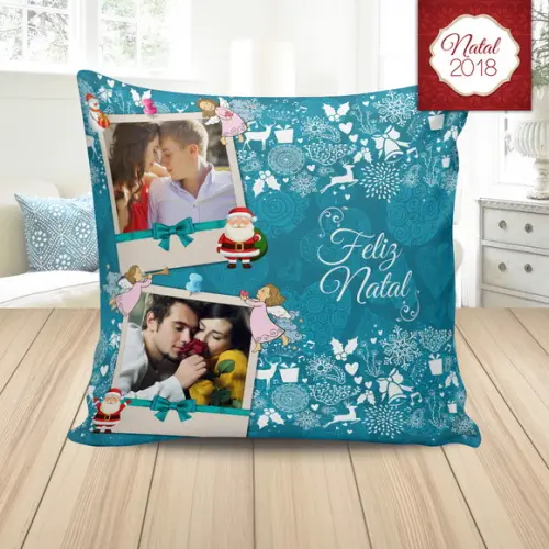 Almofada Natal personalizada com foto Feliz natal
