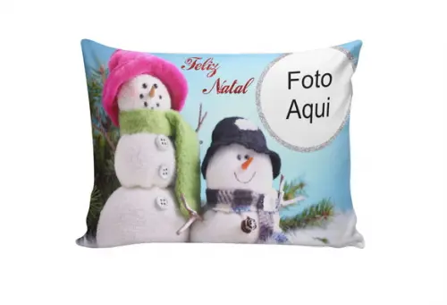 Almofada natal lembrança natal personalizada com foto