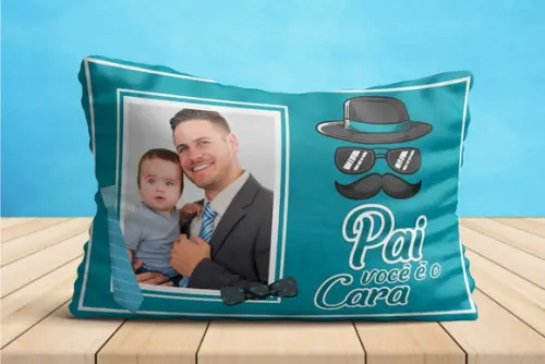 Almofada Pai Personalizada com Foto Pai Voce e o Cara