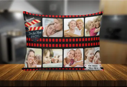Almofada Mãe personalizado dia das mães com fotos filme