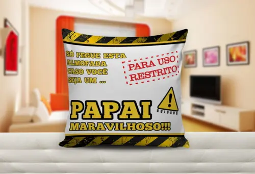 Almofada papai para uso exclusivo papai feliz dia dos pais