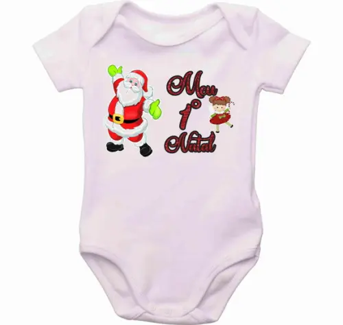 body meu primeiro natal bori natal roupa bebê natal