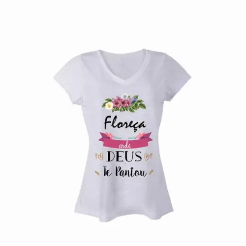 baby look floresça onde Deus te plantou Cristã