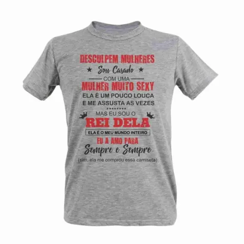 camiseta sou casado Presente para marido