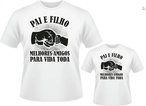 Camiseta tal pai tal filho ou filha pedi a Deus