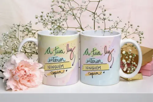 Caneca a tua luz interior ninguém copia presente exclusivo
