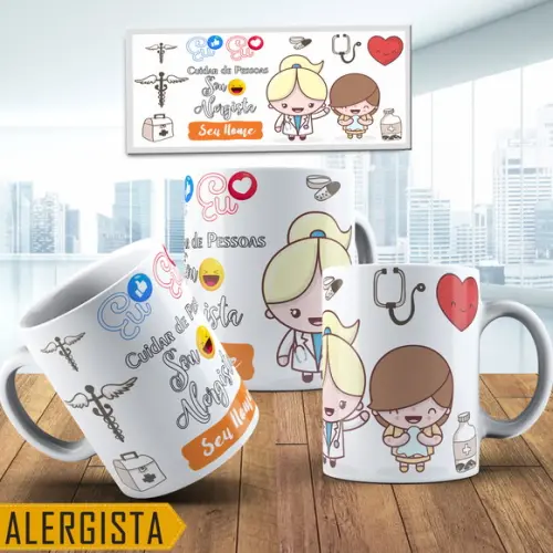 Caneca alergista feminina