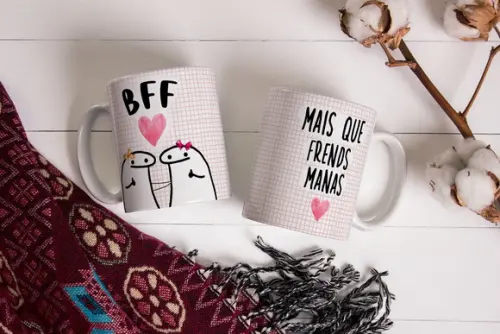 Caneca Amigas Personalizada Lembrança Presente Amizade