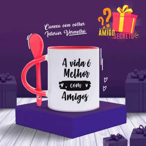Caneca amigos personalizada lembrança presente amizade