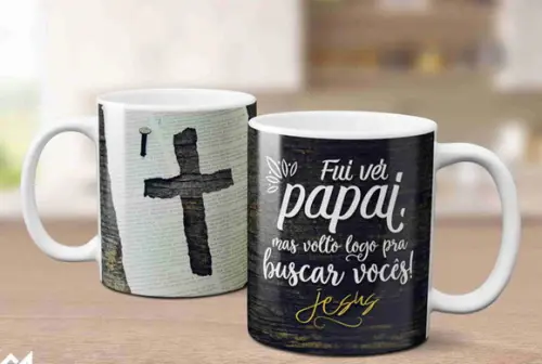 Caneca Bíblica cristão versículo bíblia Jesus voltará