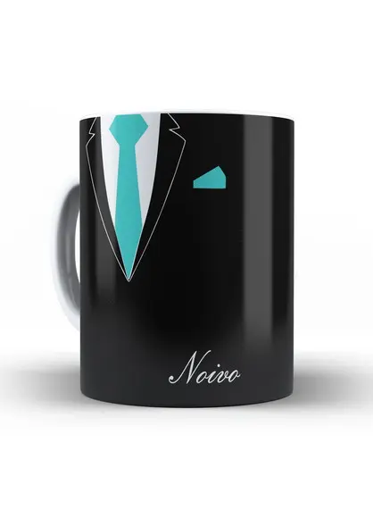 Caneca Convite padrinho de Casamento padrinho terno brasão