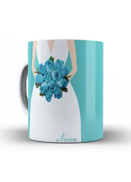 Caneca Convite madrinha de Casamento vestido brasão
