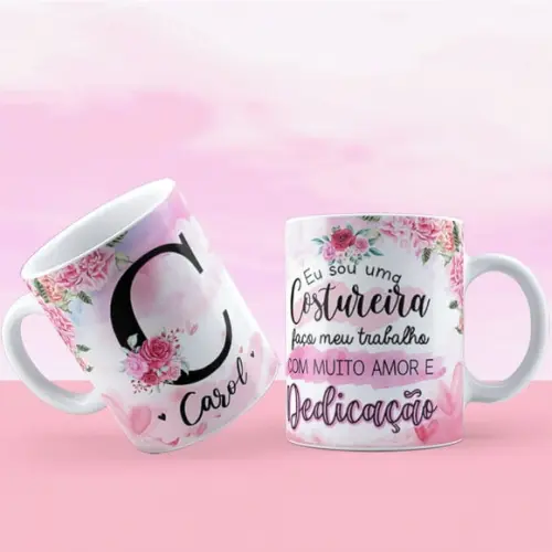 Caneca costureira presente costura lembrança personalizada