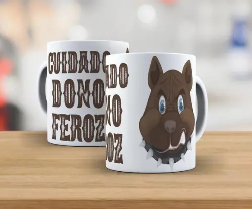 Caneca cuidado dono feroz