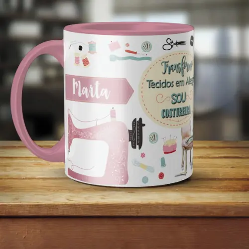 Caneca costureira presente costureira lembrança costureira