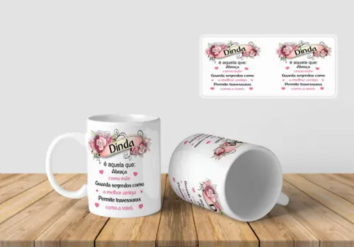 caneca dinda Presente dinda dinda é aquela presente dinda
