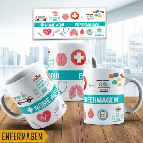 Caneca Enfermagem Enfermeiro Enfermeira
