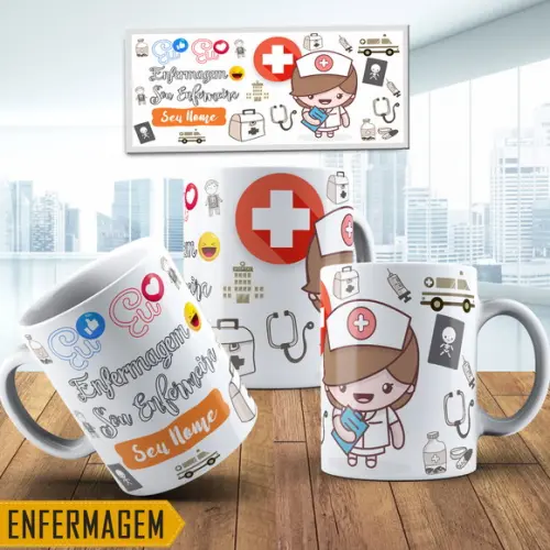 Caneca Enfermeira Enfermagem lembrança enfermeira