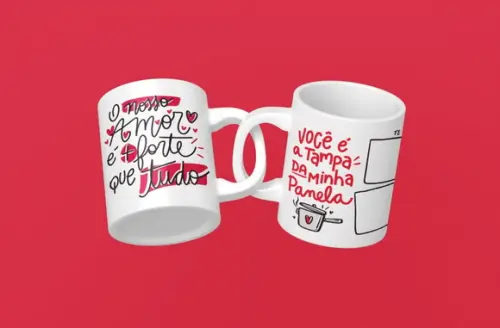 Caneca eu amo você presente personalizado com foto amor