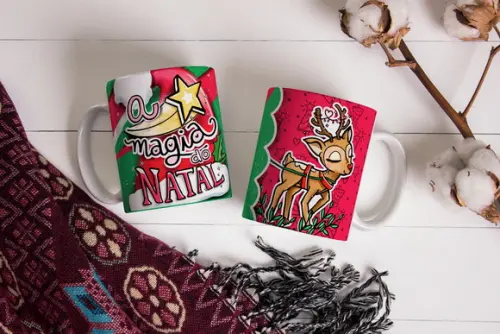 Caneca Feliz Natal a Magia do Natal Presente de Natal