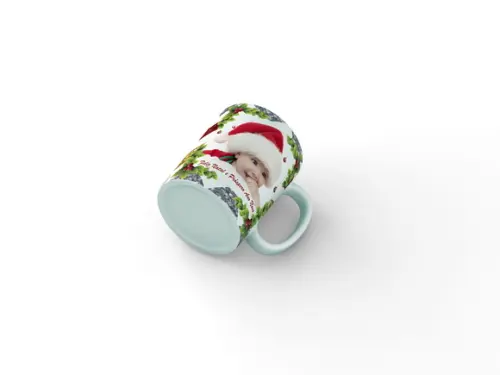 Caneca Feliz natal e próspero ano novo com sua foto